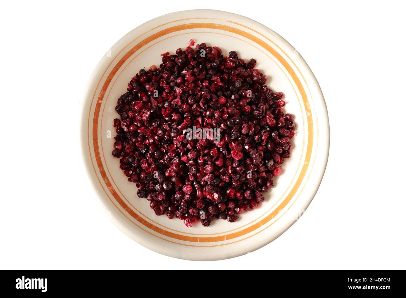 fruta de blackberry granulada y seca congelada Foto de stock