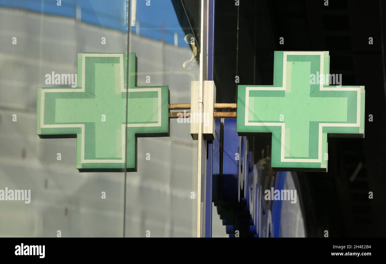 Un signo de farmacia Boots tienda en Picadilly Londres. Foto de