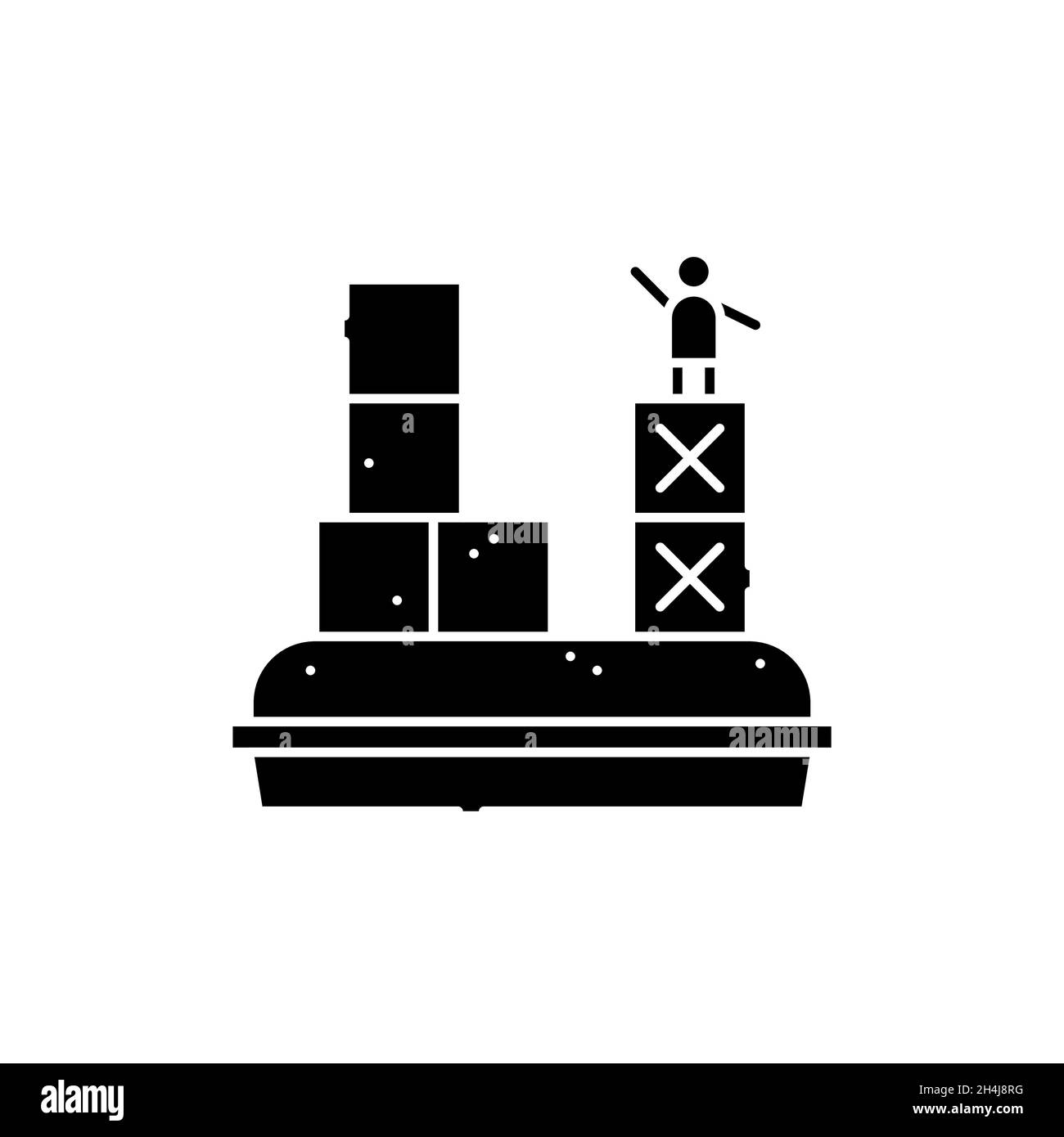 Icono de línea olor de juego de Sandbox. Géneros de juegos de ordenador