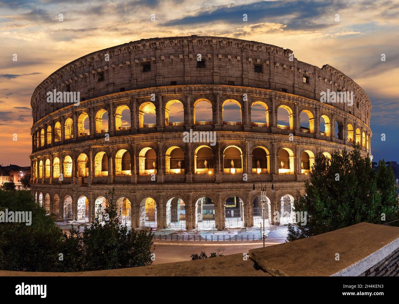 coliseo al atardecer