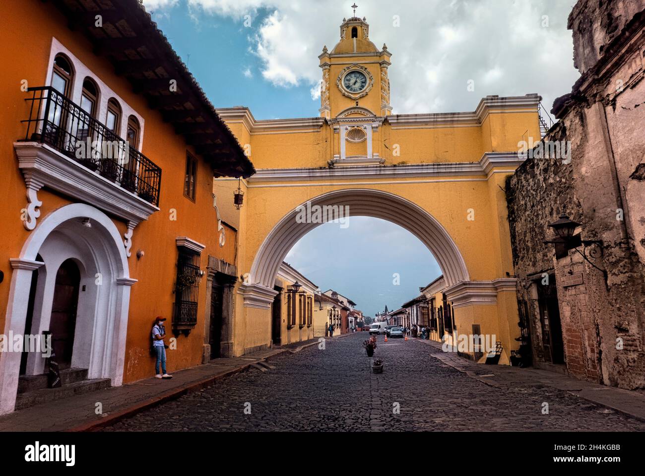 Arco de Santa Catalina Antigua, Guatemala. Foto de stock