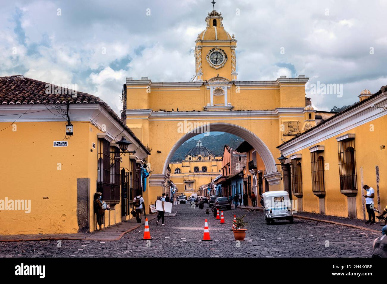 Arco de Santa Catalina, Antigua, Guatemala. Foto de stock