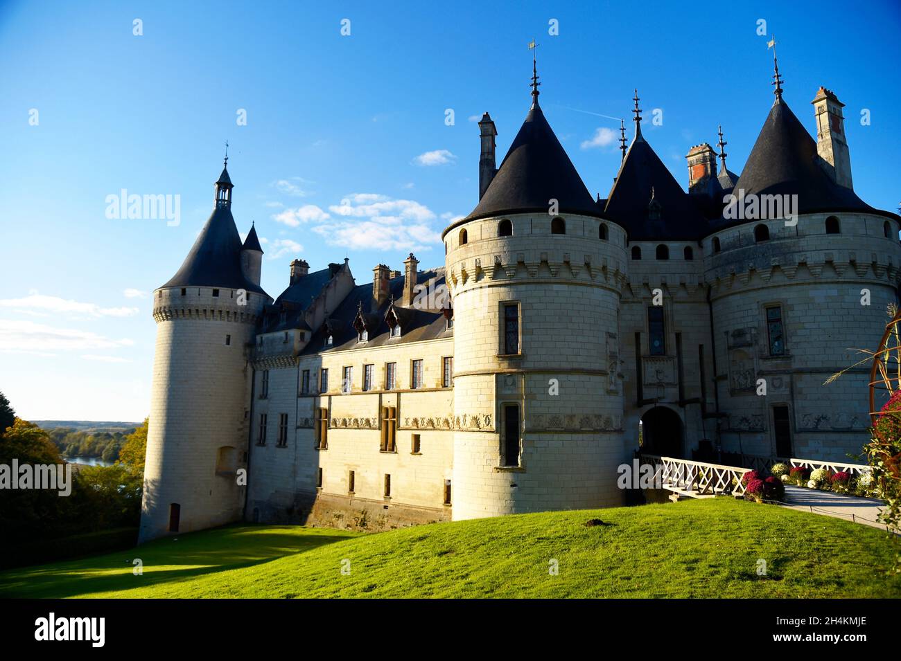 Castillo de Chaumont, Chaumont sur Loire, en el valle del Loira, Francia, Europa. Foto de stock