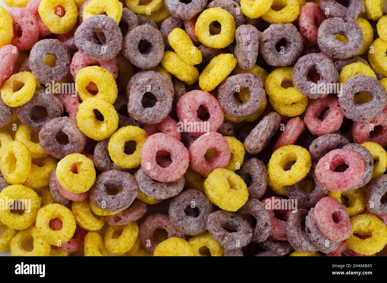 de cereales multicolores para el desayuno como fondo o textura Fotografía de stock - Alamy