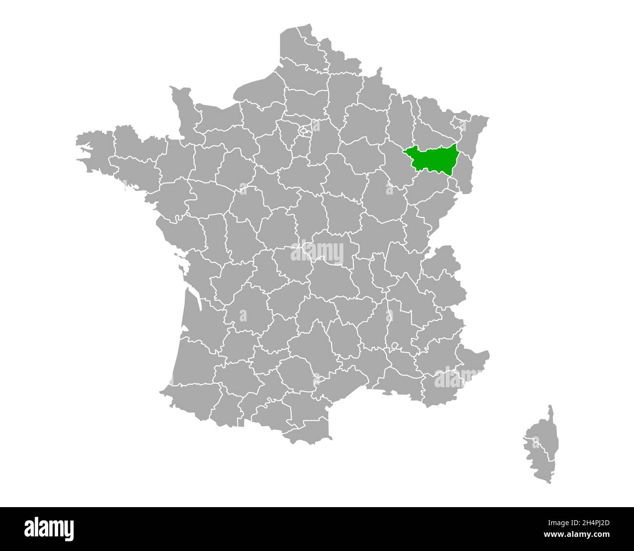 Mapa de vosgos Imágenes recortadas de stock Alamy