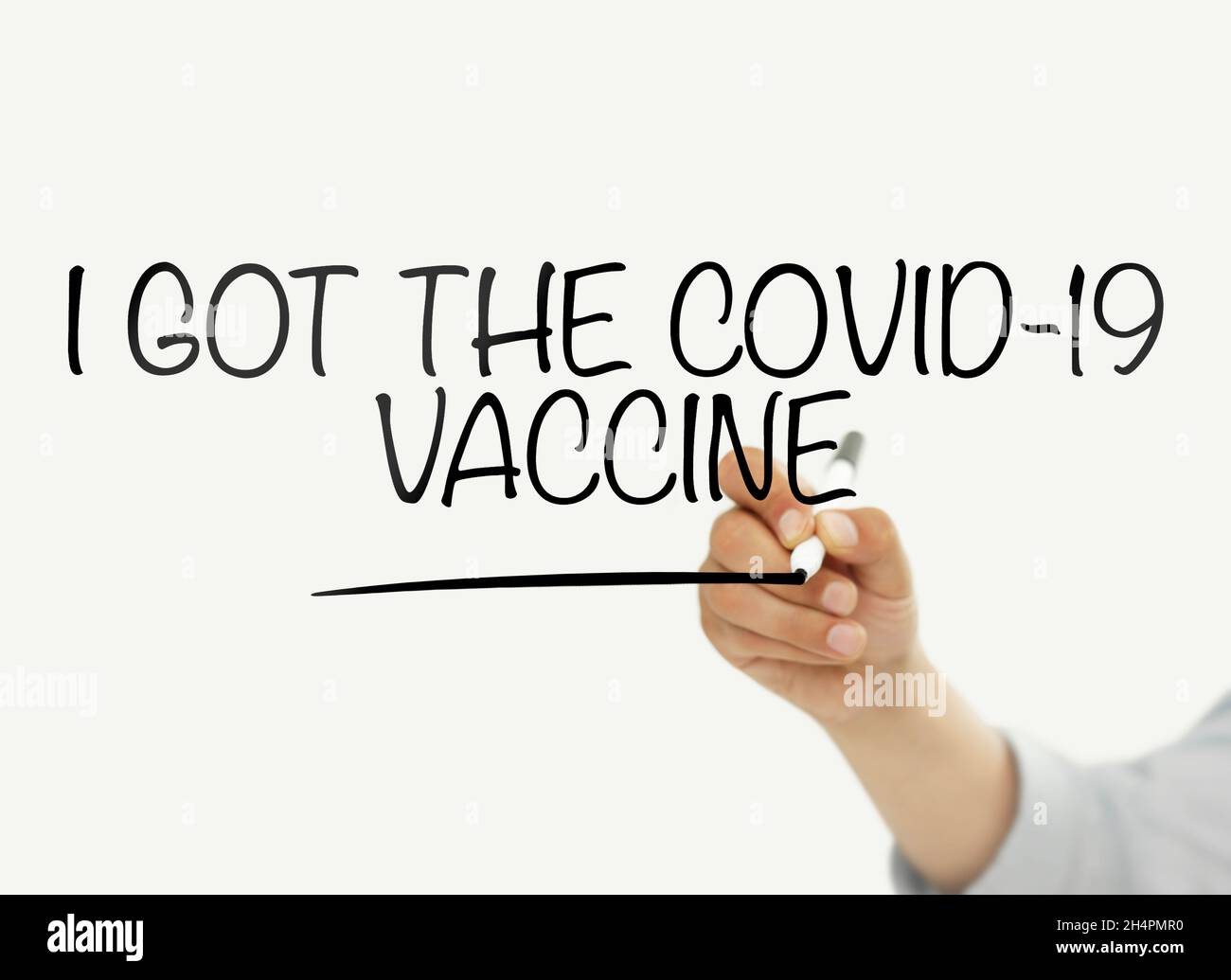 Me dieron la vacuna Covid-19 Foto de stock