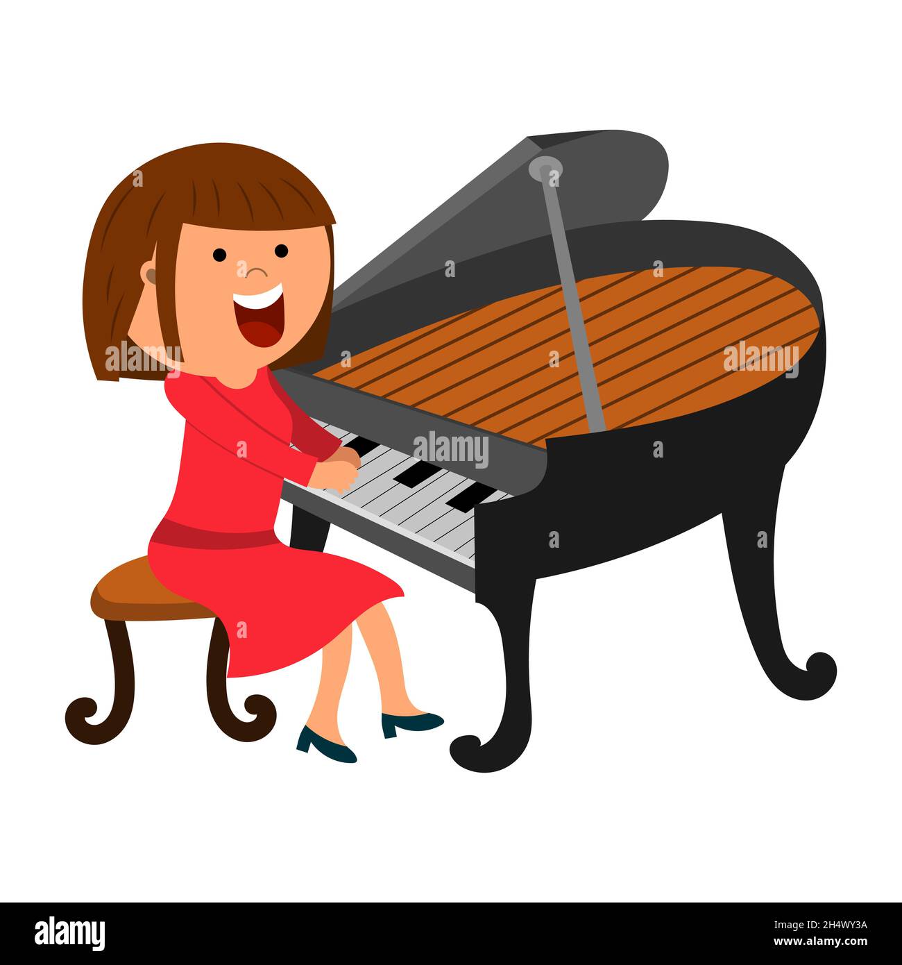 Child playing piano Imágenes recortadas de stock - Alamy