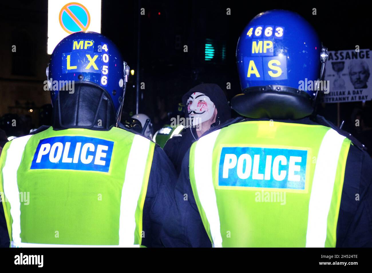 Londres, Reino Unido, 5th de noviembre de 2021. Los manifestantes se