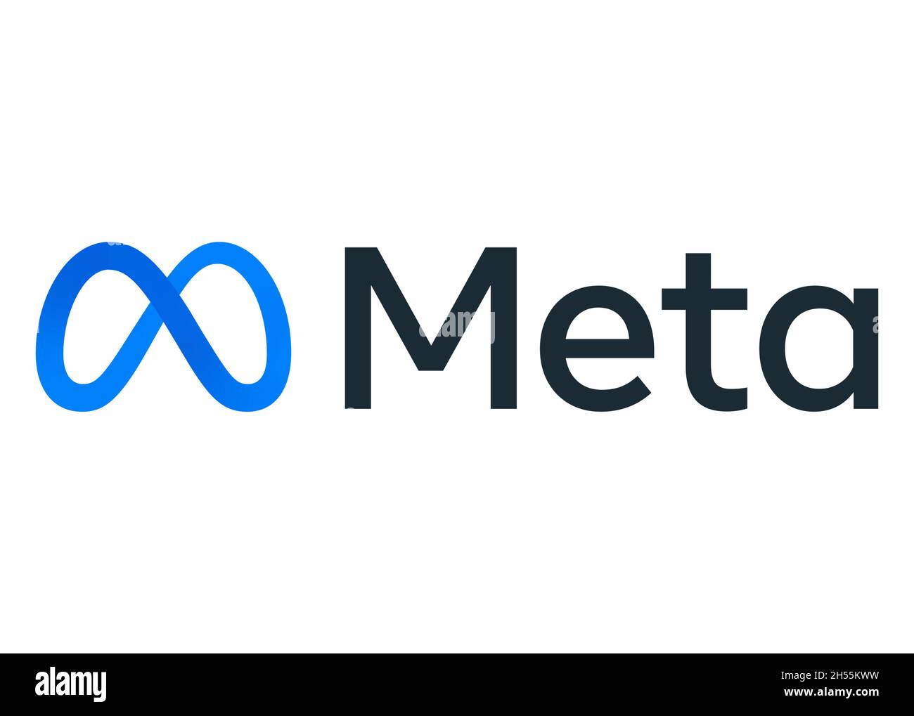 Nuevo logotipo de la plataforma Meta de Facebook Foto de stock