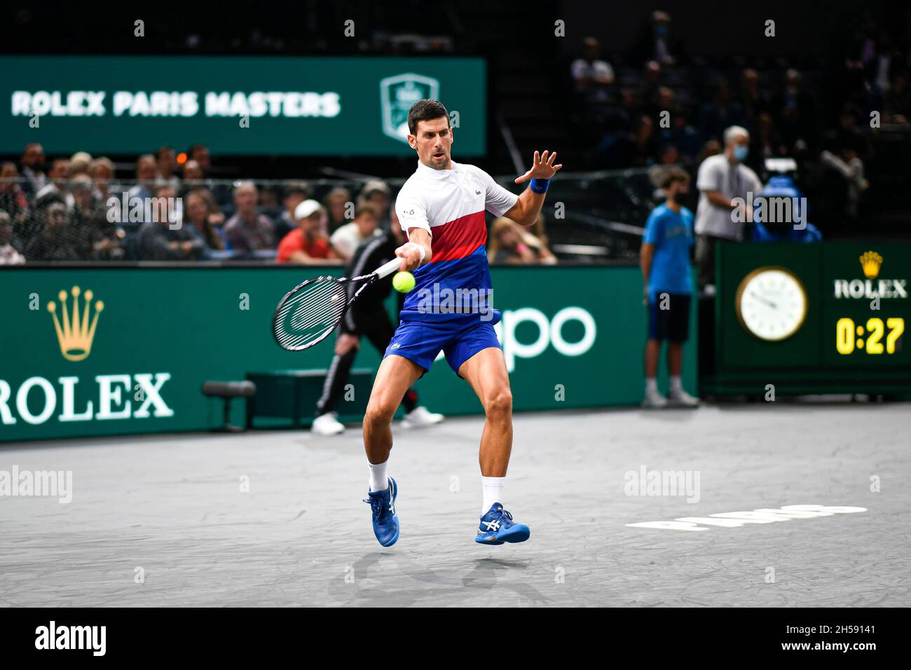 Novak Djokovic de Serbia durante el Rolex Paris Masters 2021, torneo de  tenis ATP Masters 1000, el 2 de noviembre de 2021 en Accor Arena de París,  Francia Fotografía de stock - Alamy