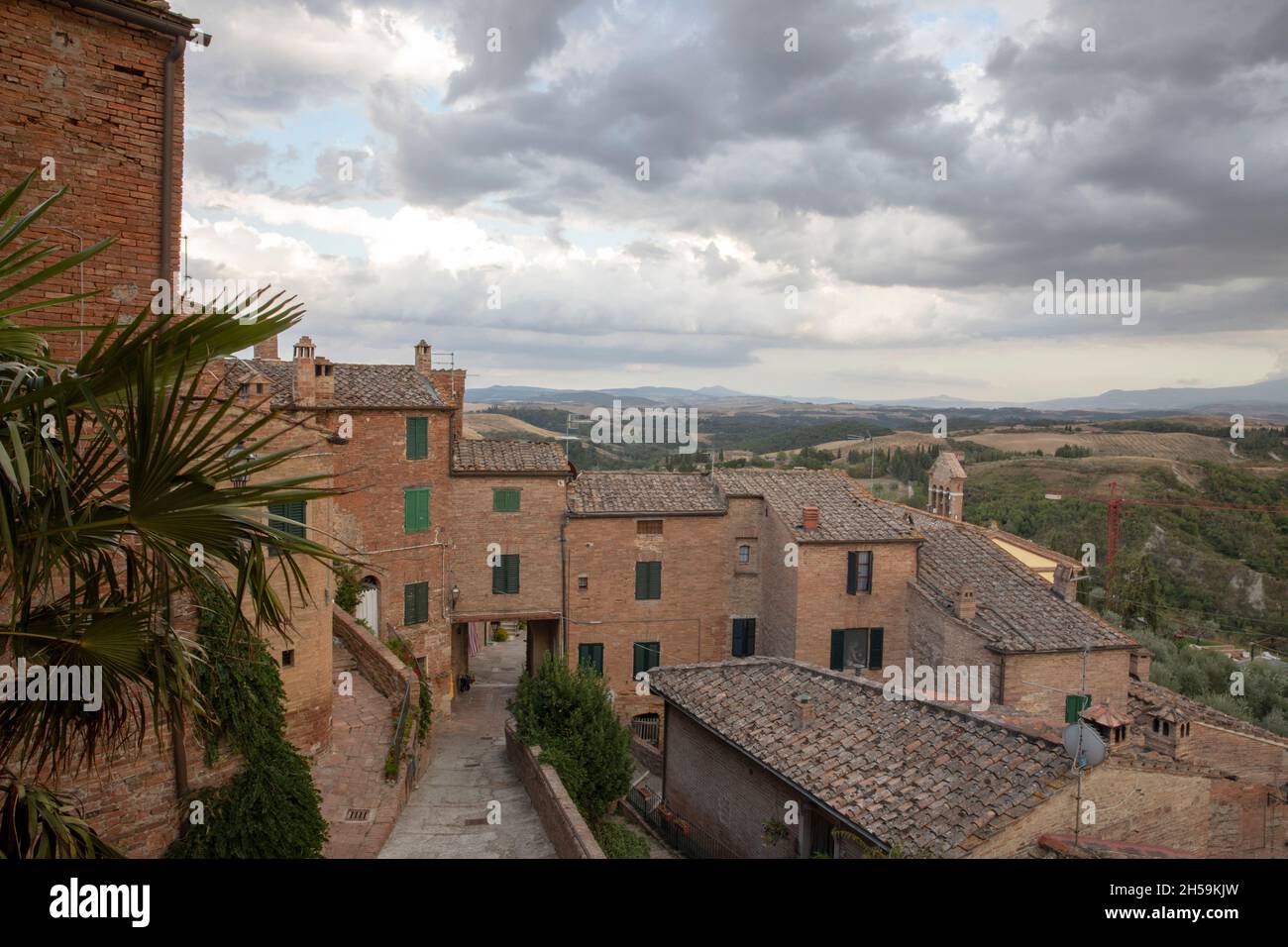 Pueblo de Chiusure, Asciano, Toscana, Italia Foto de stock