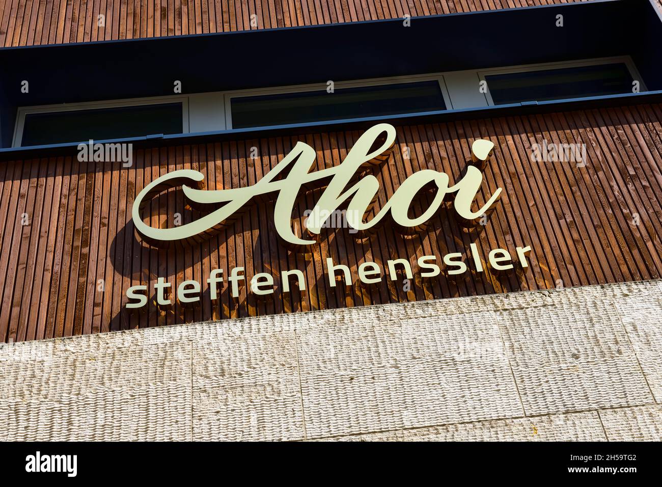 Restaurante Ahoi von TV-Koch Steffen Henssler en Schleswig-Holstein, Deutschland, Europa Foto de stock