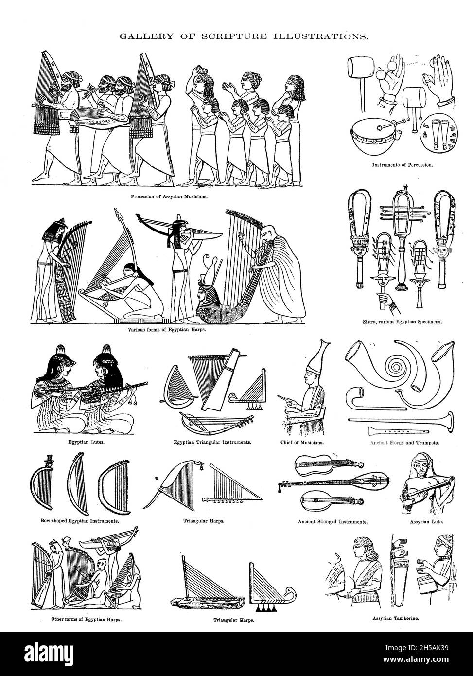 Instrumentos musicales egipcios Imágenes recortadas de stock - Alamy