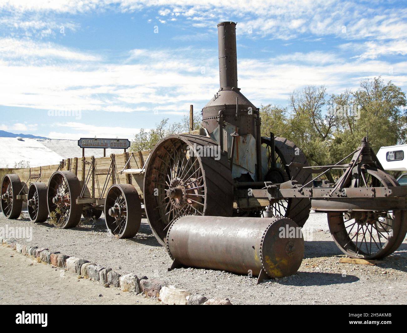 Valle de la Muerte en California El tractor de vapor 'Old Dinah' en