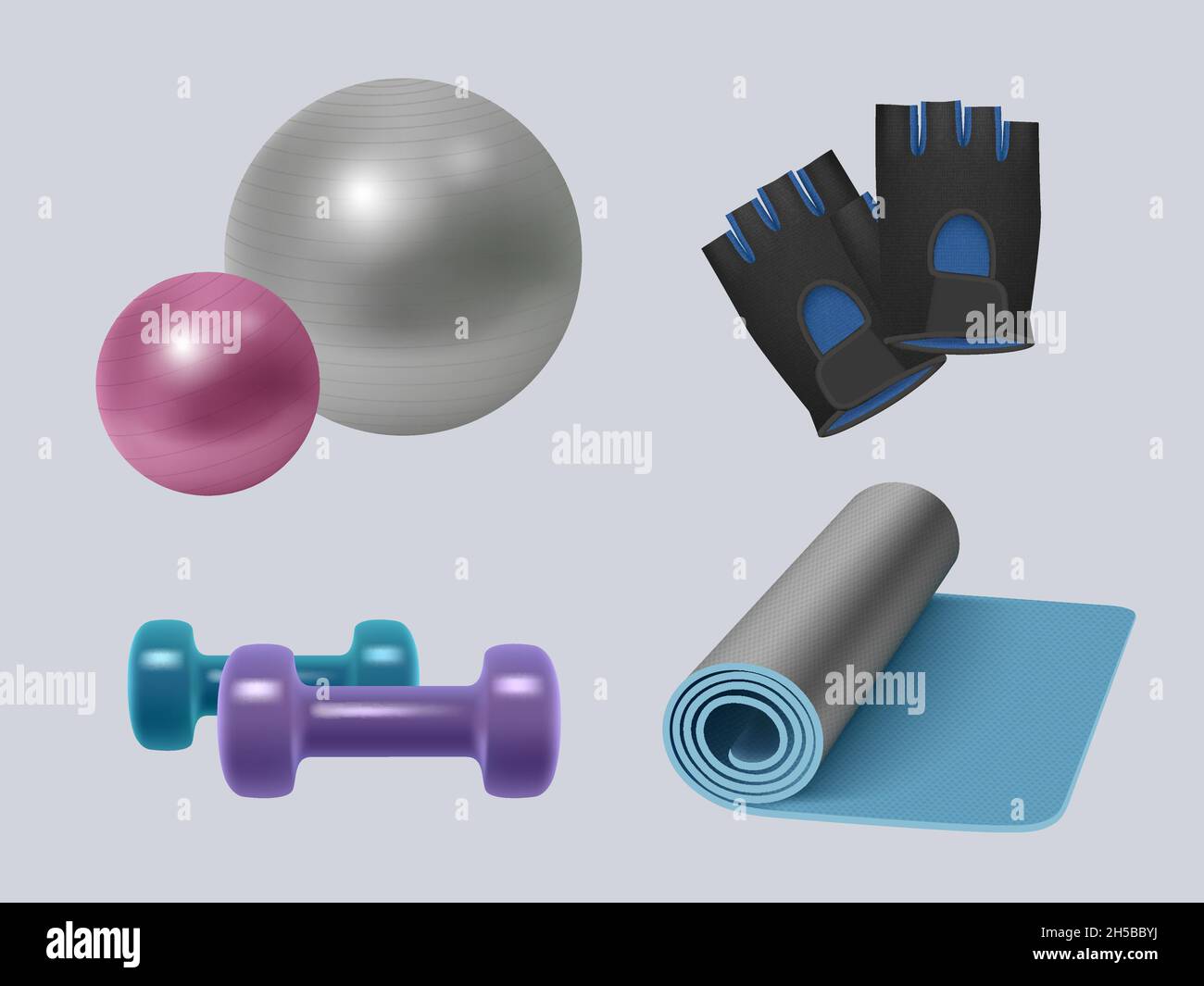 Accesorios gym fotografías e imágenes de alta resolución - Alamy