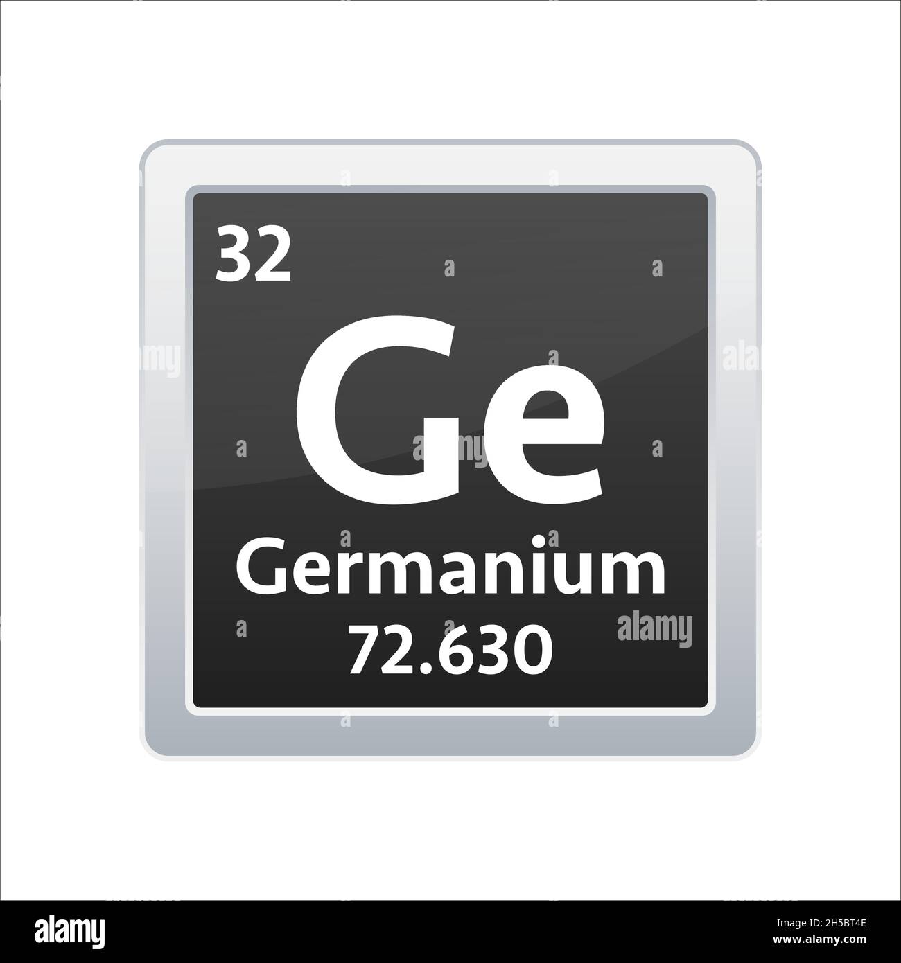 Símbolo de germanio. Elemento químico de la tabla periódica. Ilustración de stock vectorial. Ilustración del Vector