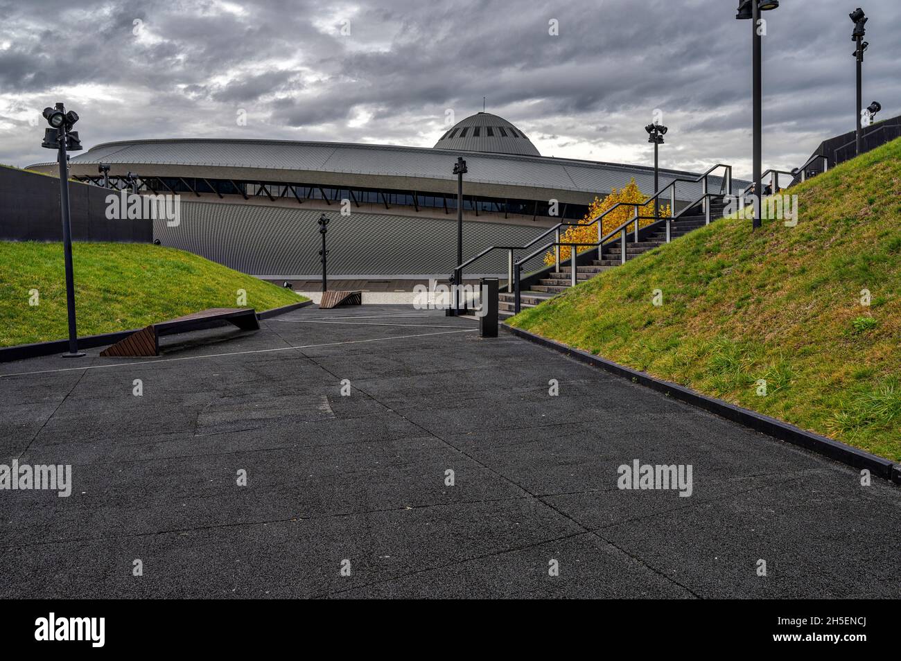 Spodek Arena en Katowice en Polonia Foto de stock