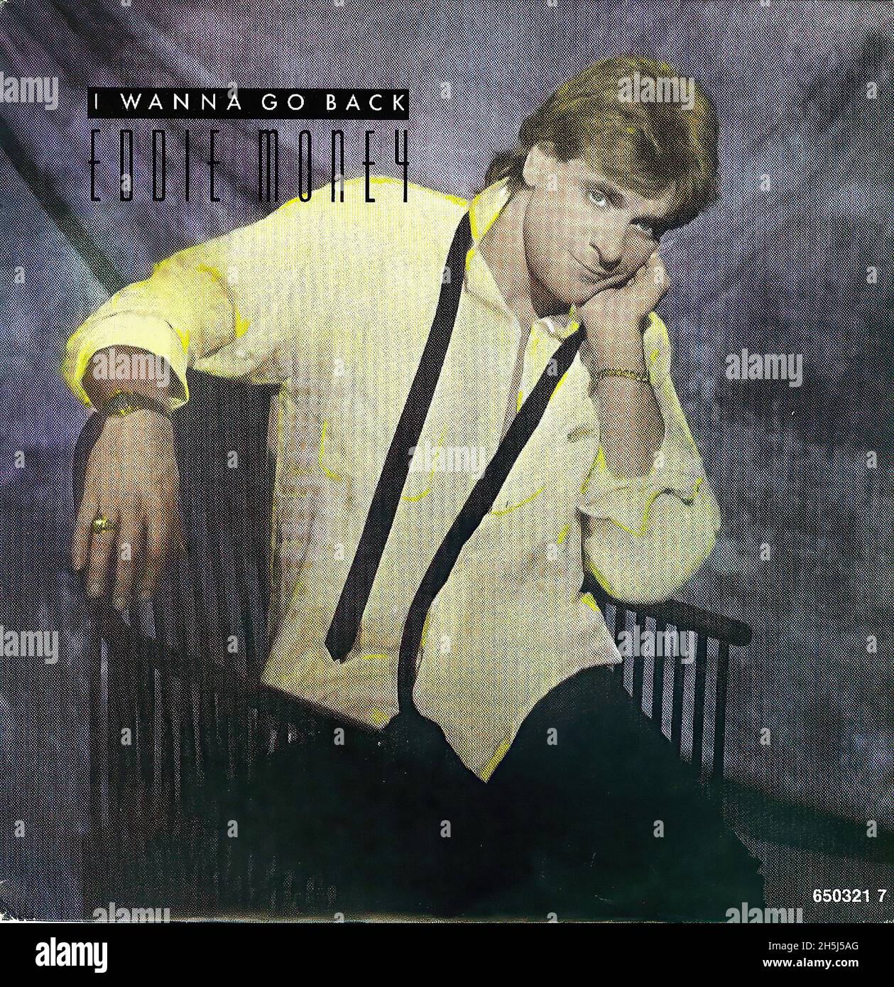 Vintage single record cover - Money, Eddie - I Wanna Go Back - NL - 1986 01 Foto de stock