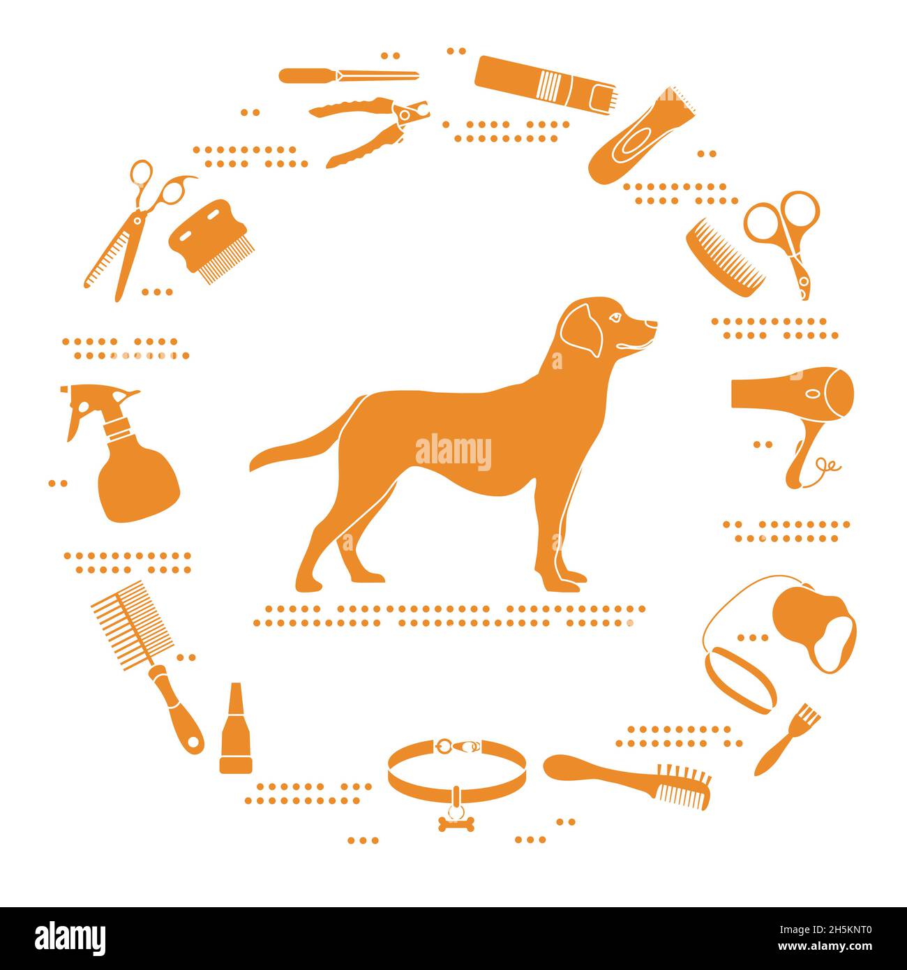 perro secador de pelo icono vector ilustración Imagen Vector de stock -  Alamy