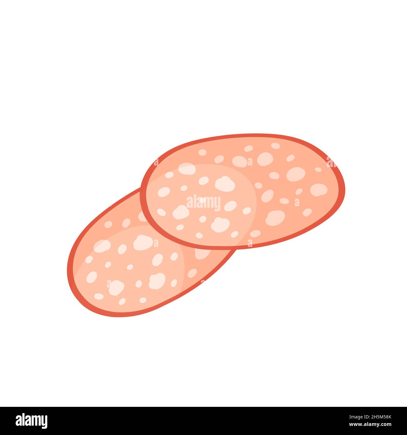 Salchicha de salami ingrediente en rodajas para sándwich, producto de