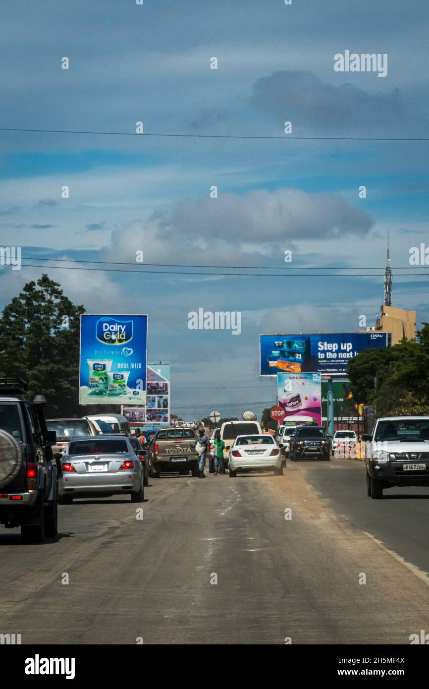 La carretera Great East Road. Lusaka, Zambia Foto de stock