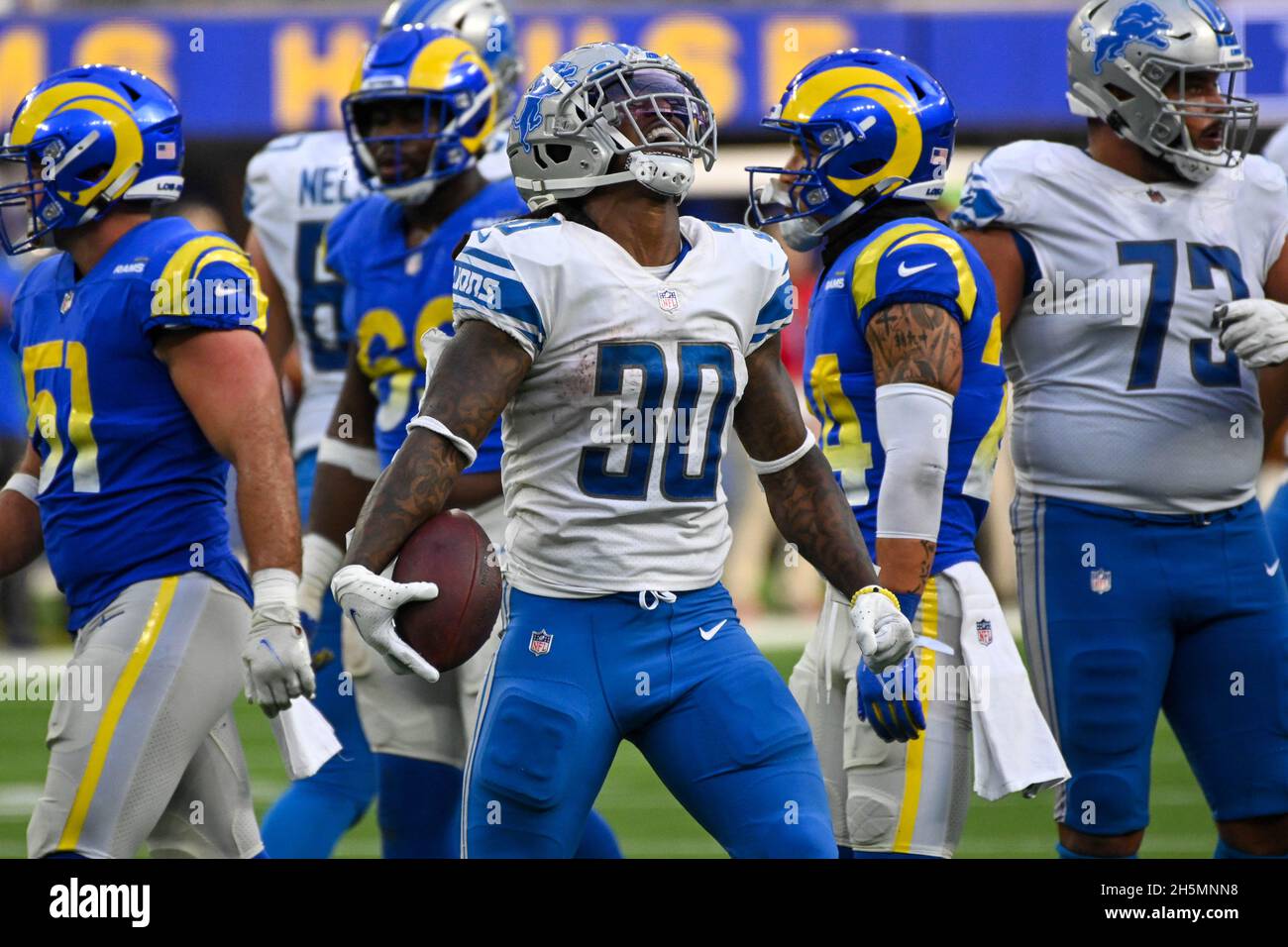 Campamentos De Futbol Americano En Estados Unidos Detroit lions running back Fotos e Imágenes de stock - Alamy