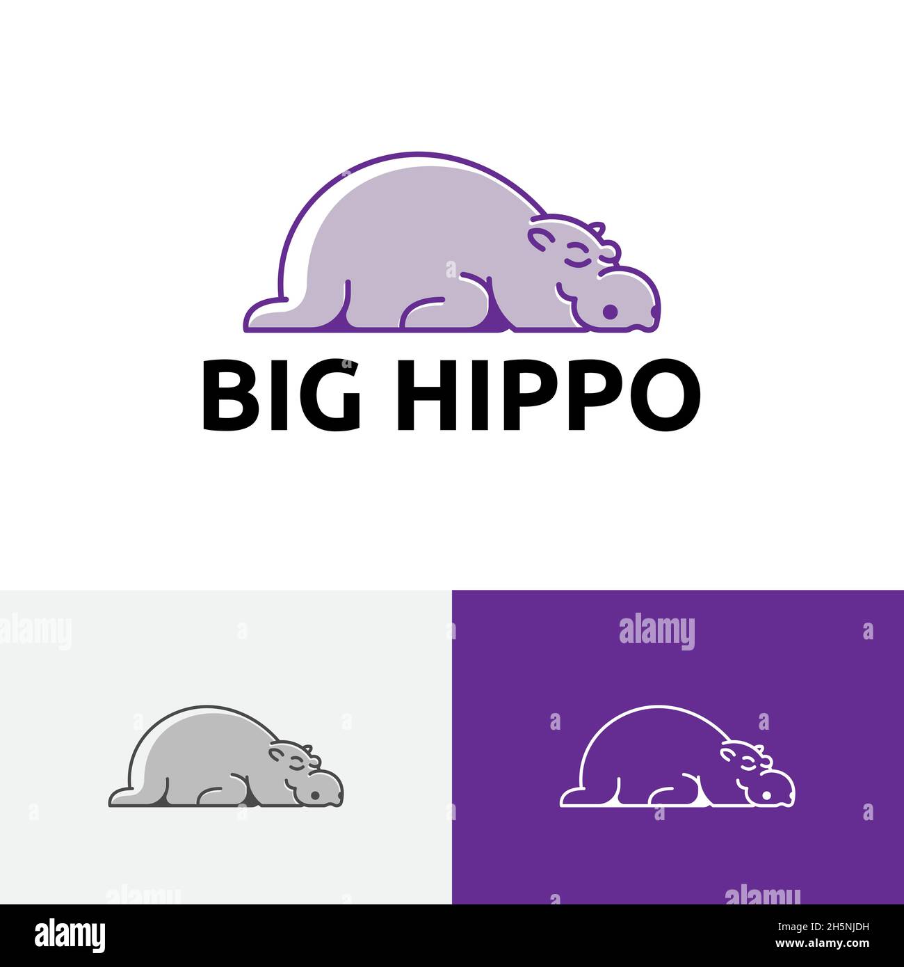 Hipopótamo durmiendo Imágenes vectoriales de stock Alamy