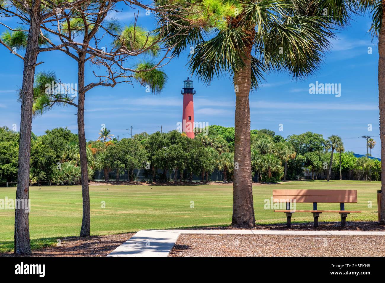 Faro de Júpiter en West Palm Beach, Florida Foto de stock