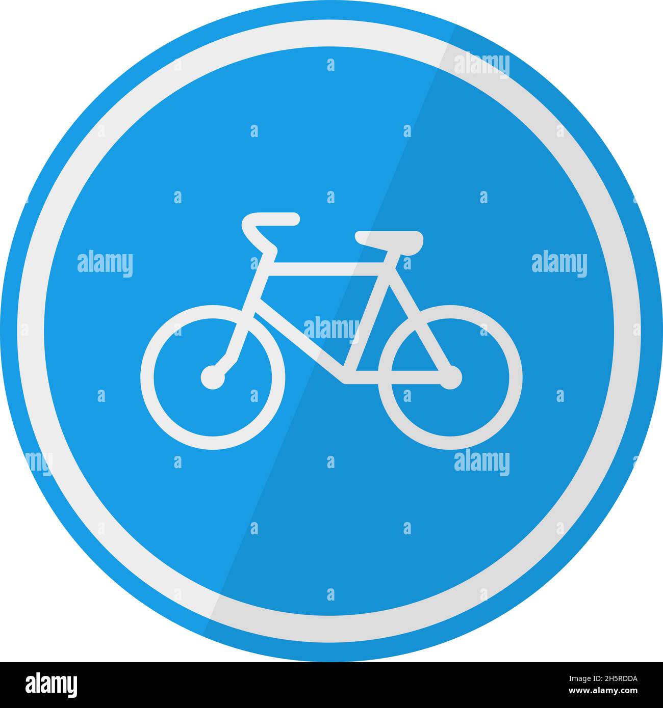señal de carretera de bicicleta vector bicicleta ilustración en estilo plano, aislar Ilustración del Vector