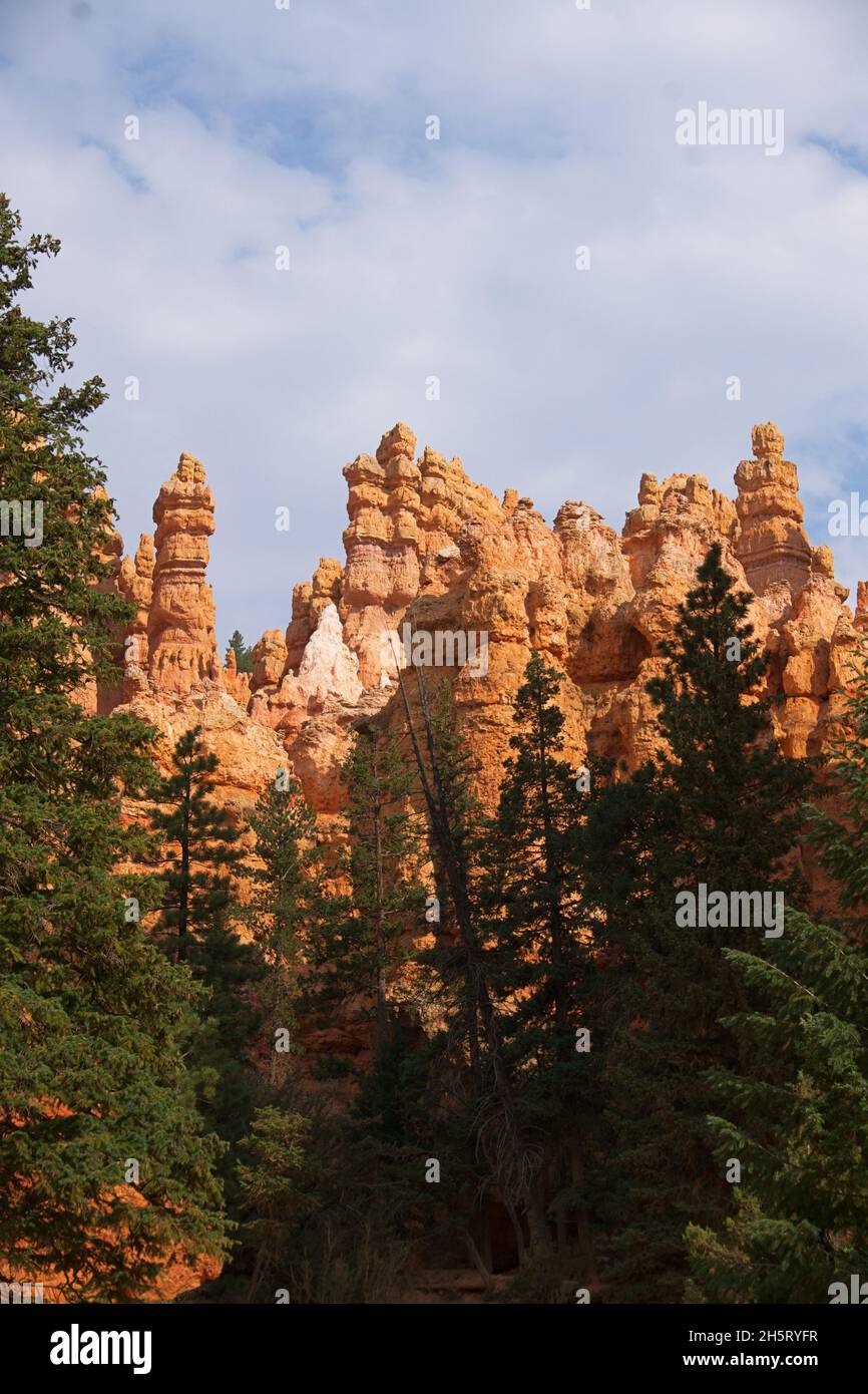 Formas y colores de las rocas en Bryce Canyon USA Foto de stock
