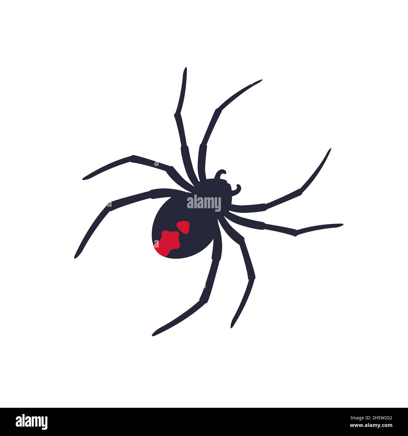 Araña roja en blanco, arte vectorial Ilustración del Vector