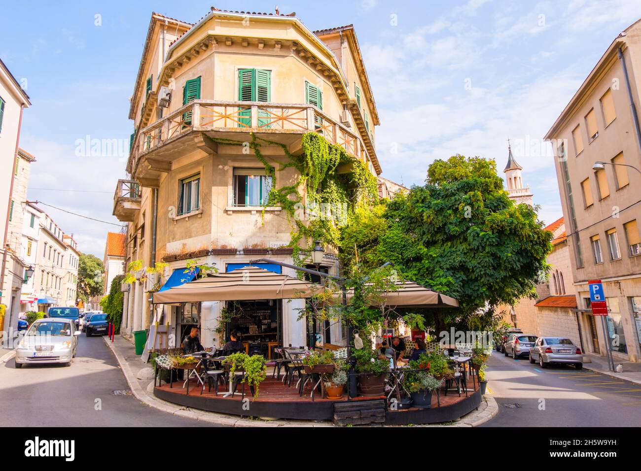 UL. Ban Mladenova y Sperun calles, distrito de Varos, Split, Croacia Foto de stock