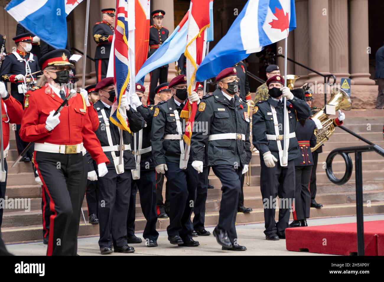 Ceremonia del Día del Recuerdo, Old City Hall, Toronto, Canadá 2021 Foto de stock