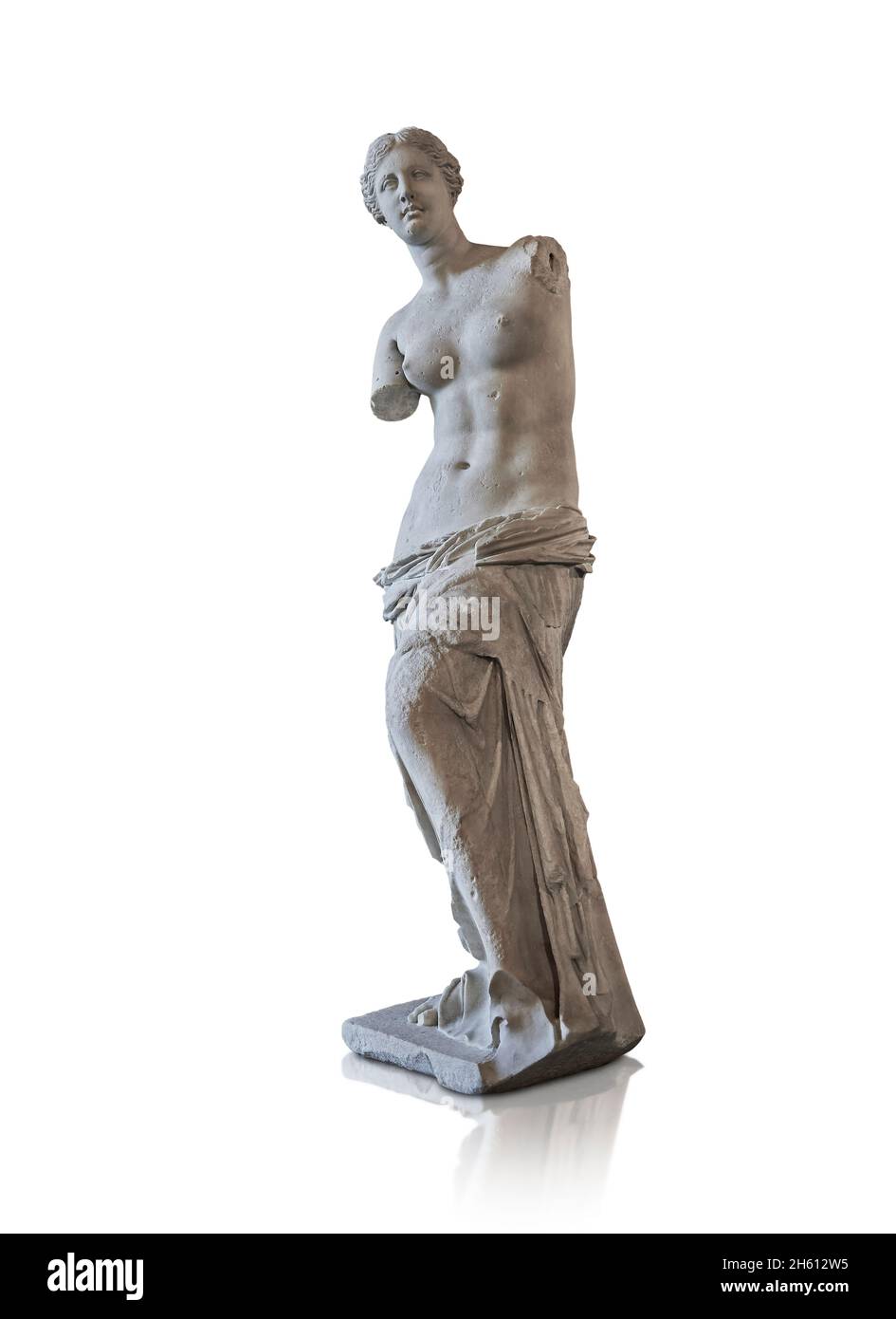 Venus de Milo ancinet estatua griega de Afrodita, alrededor de 150 y 125  aC, Museo del Louvre Ma399 o N527. Afrodita se representa el pelo en un  bollo con un pañal Fotografía