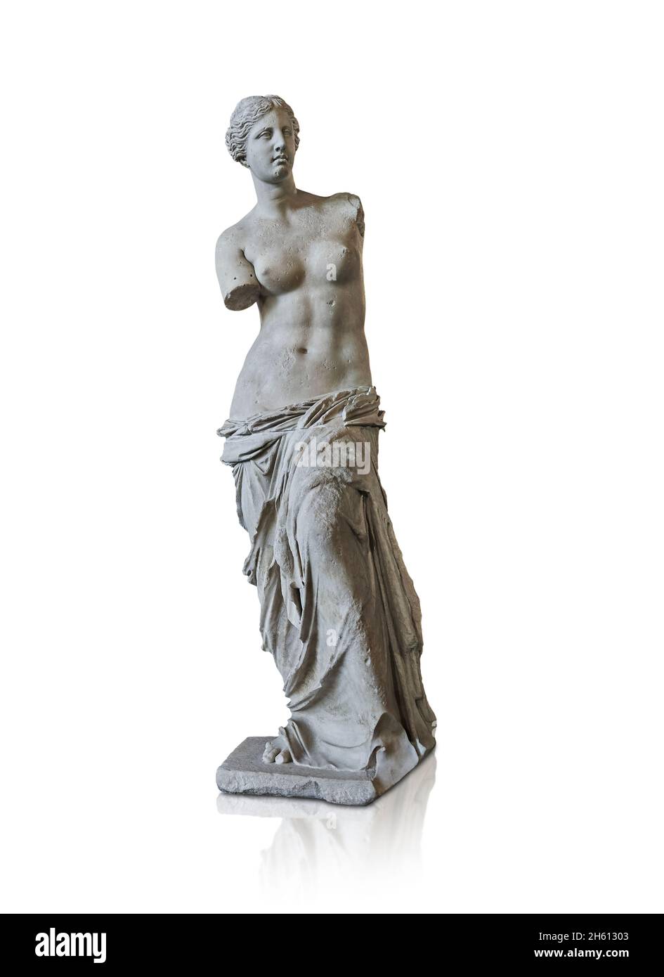 Venus de Milo ancinet estatua griega de Afrodita, alrededor de 150 y 125  aC, Museo del Louvre Ma399 o N527. Afrodita se representa el pelo en un  bollo con un pañal Fotografía
