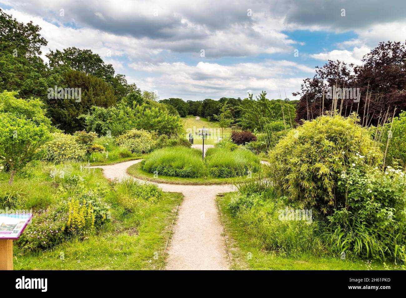 Jardines en Beckenham Place Park, Lewisham, Londres, Reino Unido Foto de stock