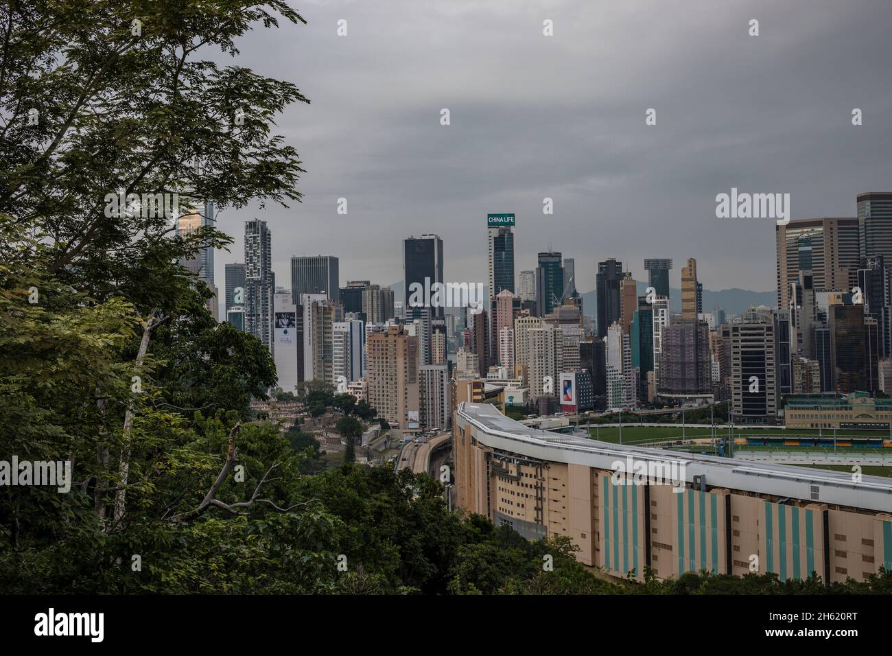 densidad de población, auge de la construcción en hong kong Foto de stock