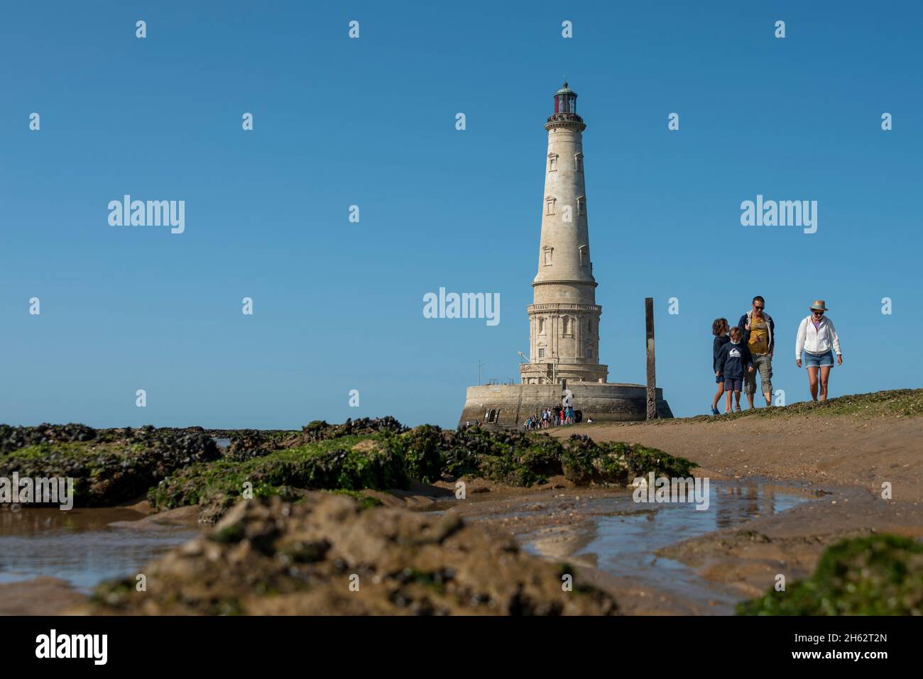 francia,gironde,le verdon sur mer,faro de cordouan,también llamado el rey de los faros,sitio del patrimonio mundial de la unesco desde el verano de 2021 Foto de stock