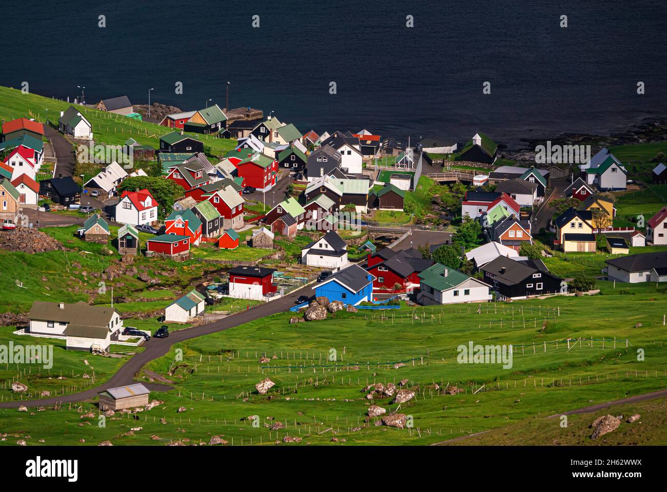 funningur,estyturoy highlands,islas feroe Foto de stock