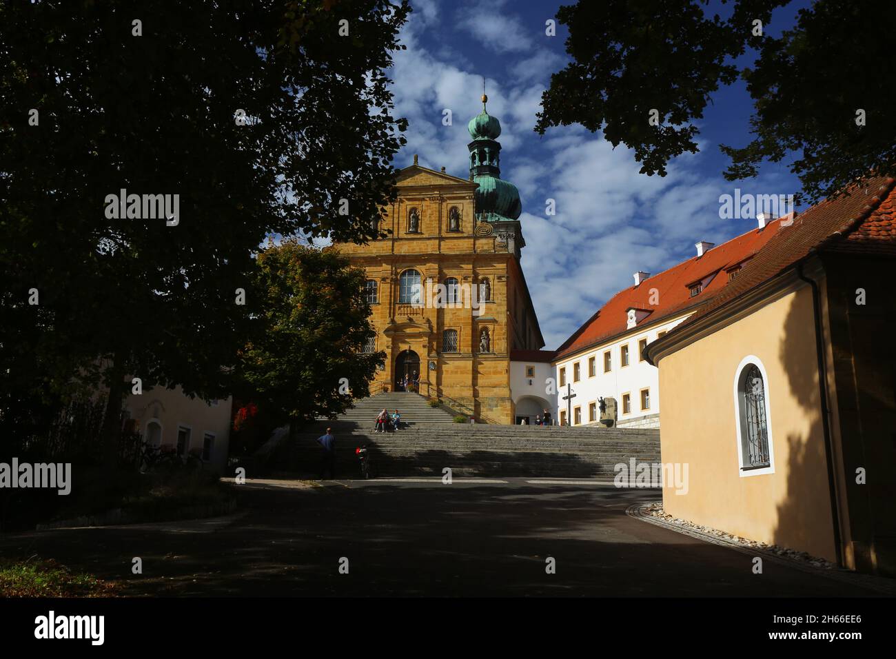 Wallfahrtskirche, Barockkirche, Amberg, ;Maria Hilf, Kirche, Bergkirche, Kirchturm in der Oberpfalz, Bayern! Foto de stock