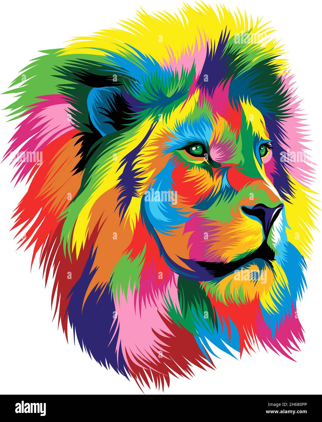 Retrato de cabeza de león de pinturas multicolores. Salpicadura de acuarela, dibujo en color, realista. Ilustración vectorial de pinturas Imagen Vector de stock - Alamy Retrato de cabeza de león de pinturas multicolores. Salpicadura de acuarela, dibujo en color, realista. Ilustración vectorial de pinturas Imagen Vector de stock - Alamy