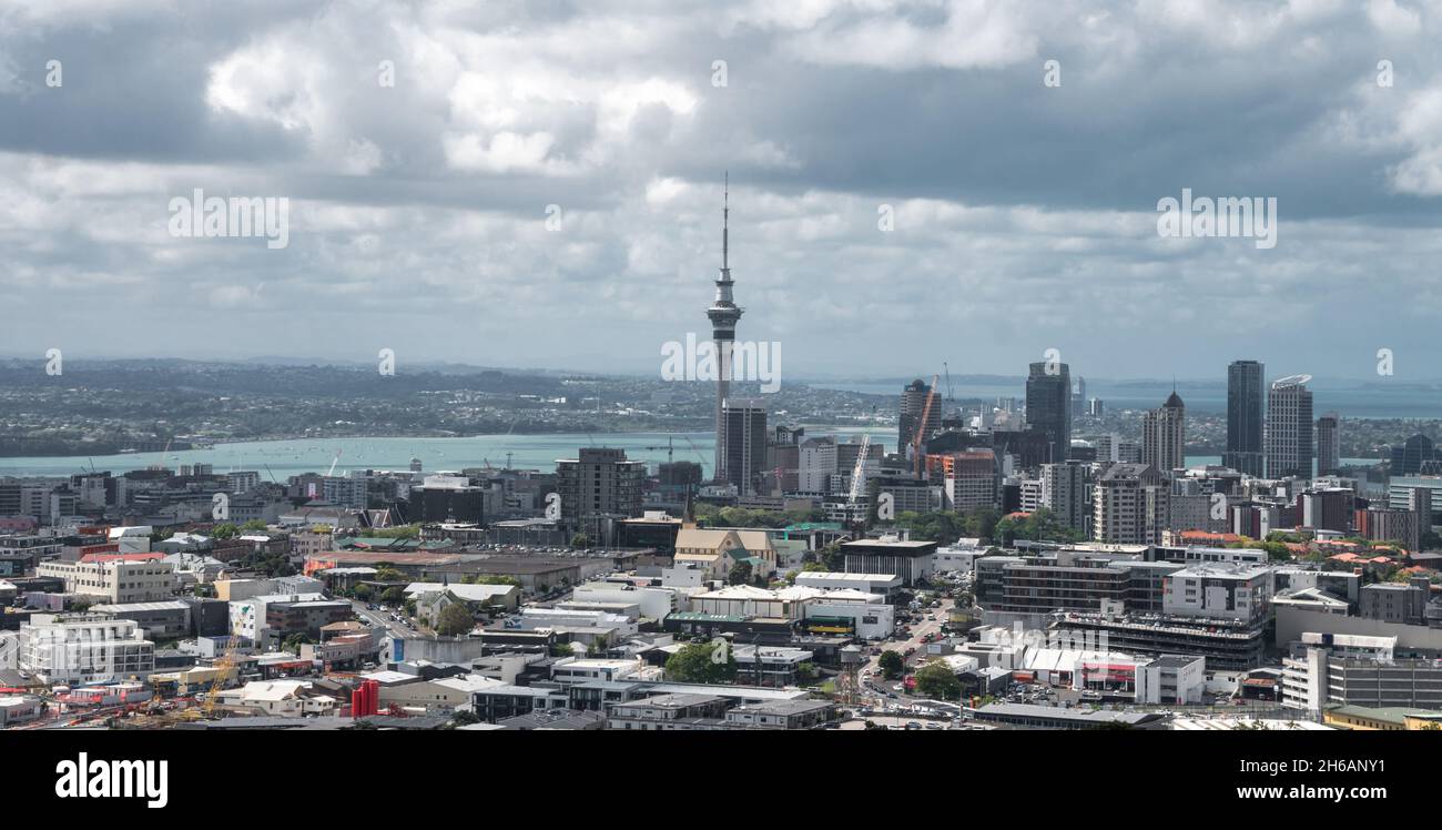 Vista de Auckland desde Mt Eden Foto de stock