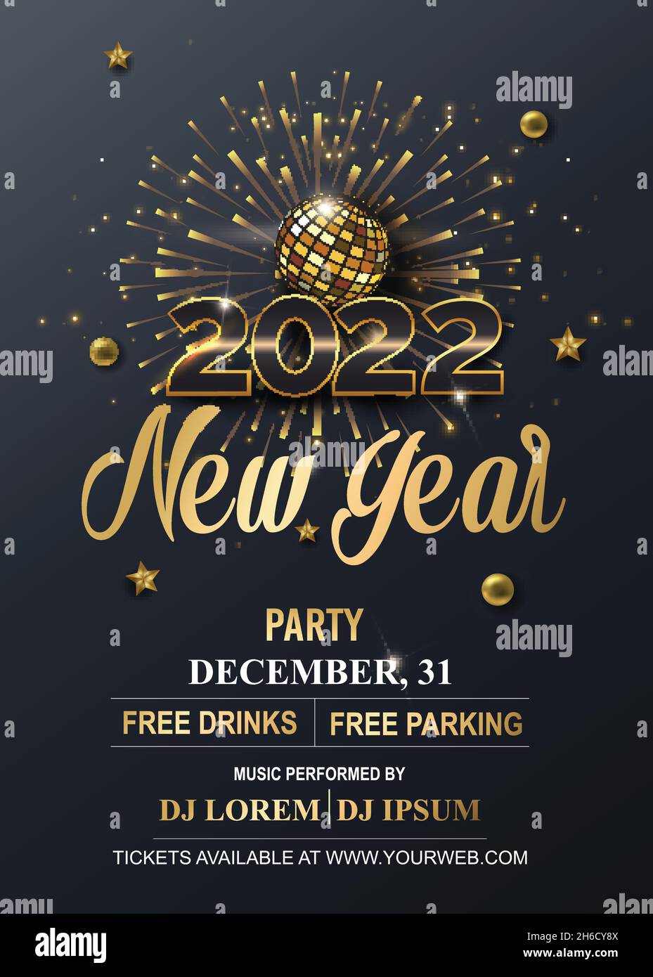 2022 Happy New Year Background para su tarjeta de Flyers and Greetings o  invitaciones para fiestas temáticas de año nuevo Imagen Vector de stock -  Alamy