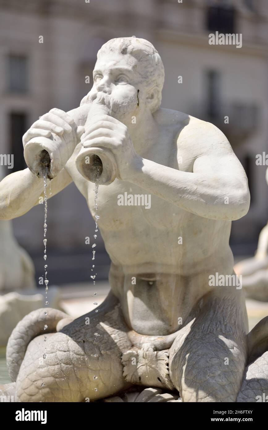 fuente del páramo, piazza navona, roma, italia Foto de stock