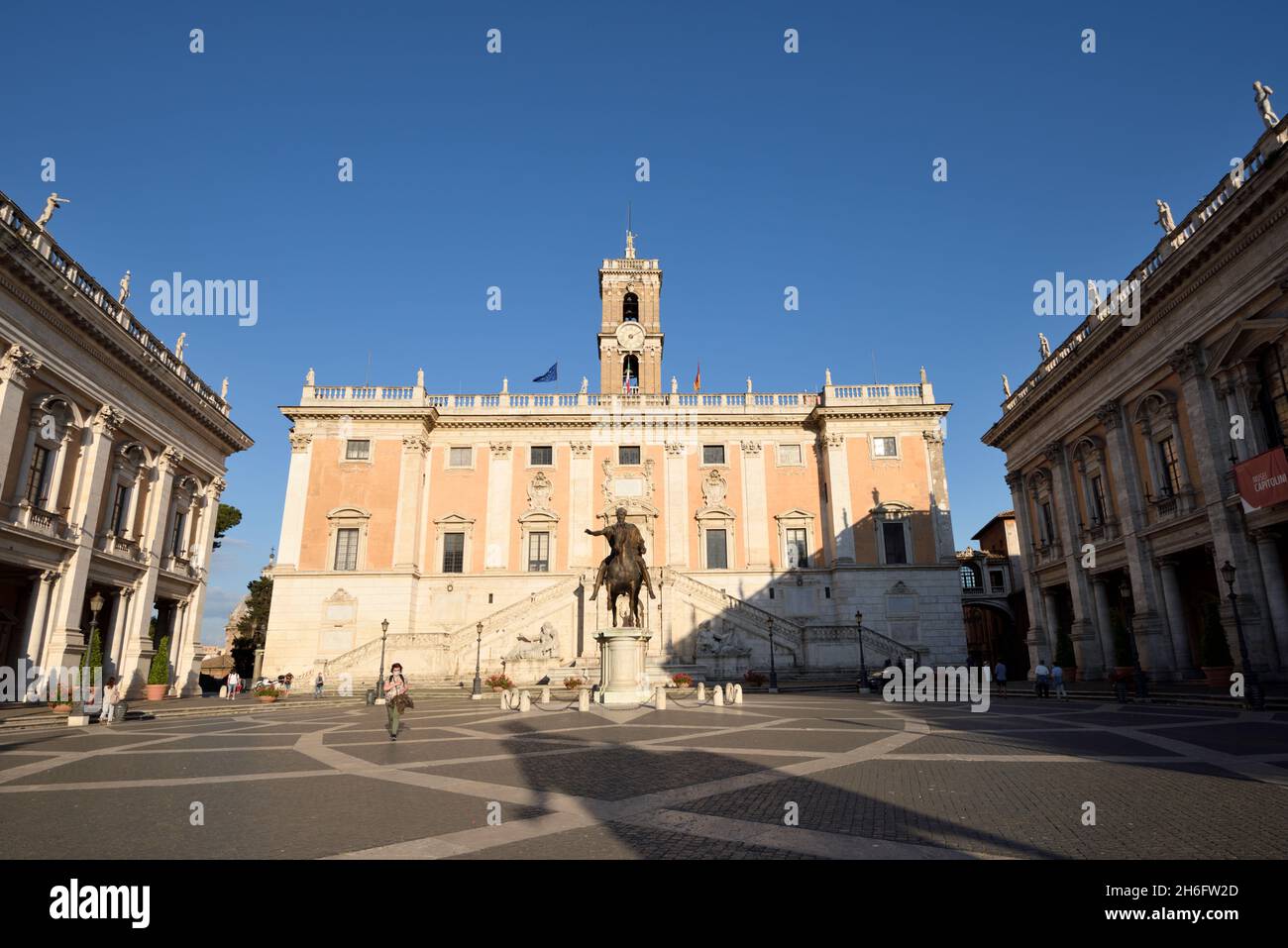 Piazza del Campidoglio, Roma, Italia Foto de stock