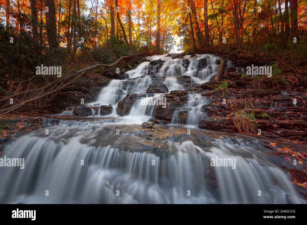 Vogel State Park, Georgia, EE.UU. En la temporada de otoño. Foto de stock