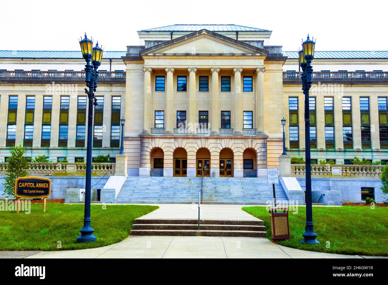 El edificio capitolio del estado en Frankfort Kentucky KY Foto de stock