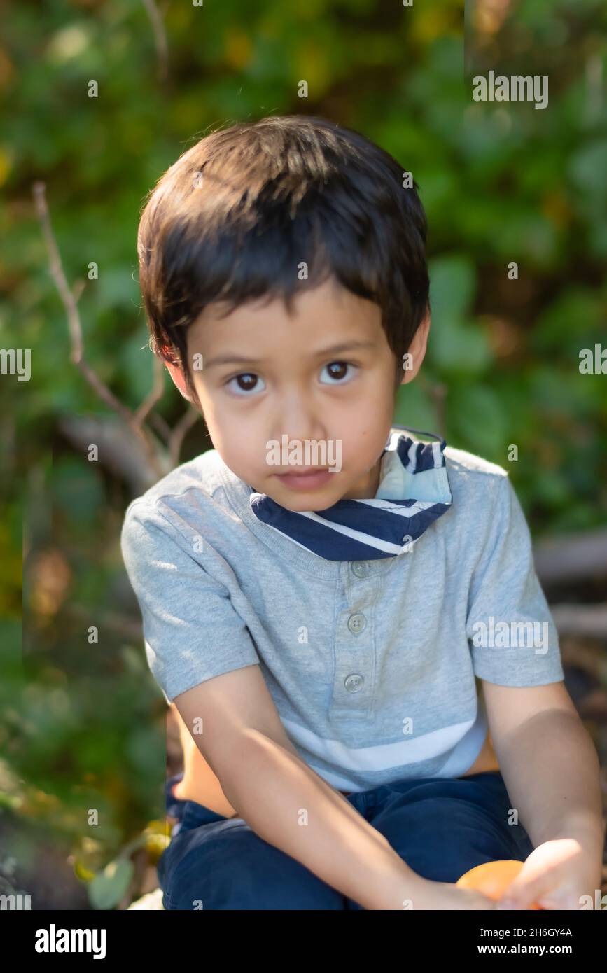 Niño asiático americano Foto de stock