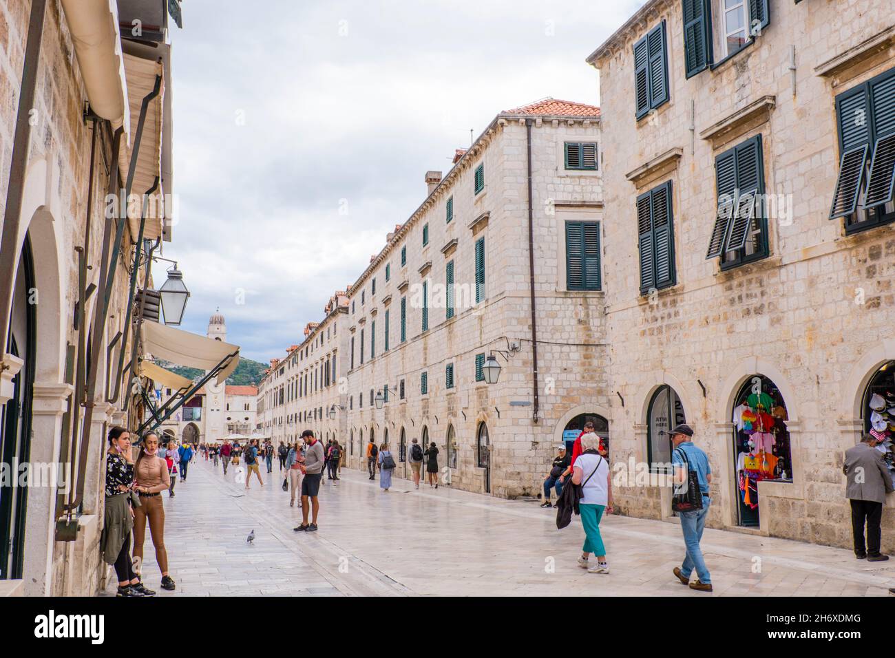 Stradun, Grad, casco antiguo, Dubrovnik, Croacia Foto de stock