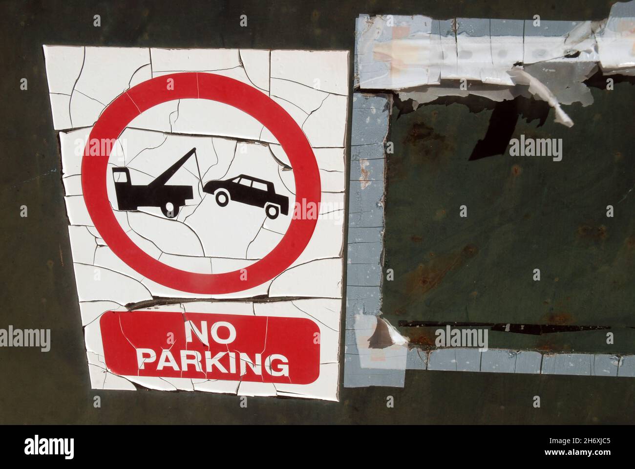 No hay señal de estacionamiento, Dubrovnik, Croacia. Foto de stock